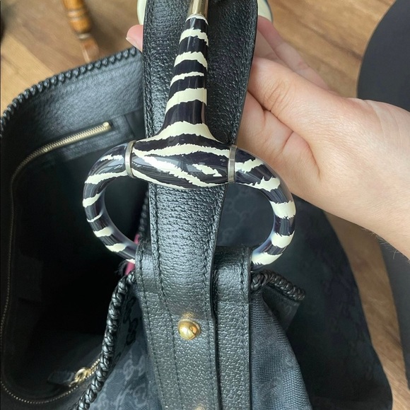 Gucci Canvas Large horsebit hobo bag - Picture 5 of 10